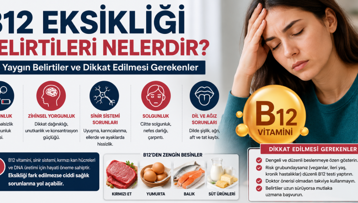 B12 Eksikliği Belirtileri Nelerdir? En Yaygın Belirtiler ve Dikkat Edilmesi Gerekenler